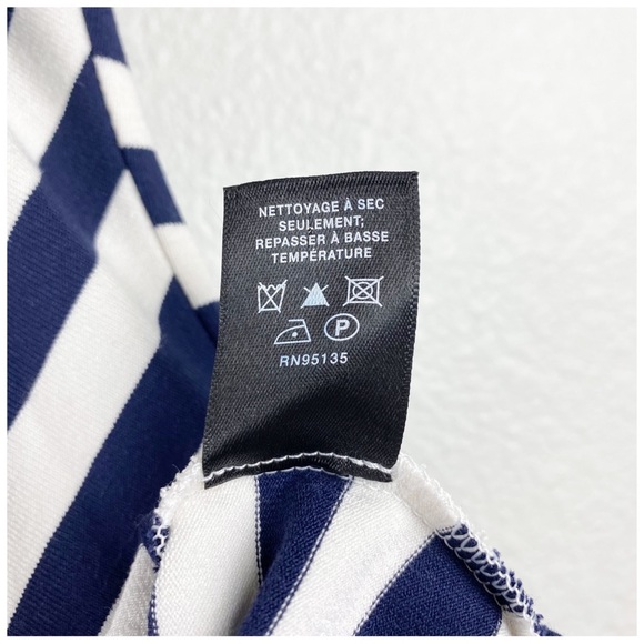 Lafayette 148 Reese Bedford Stripe Short-Sleeve Top Size‎ Medium - Picture 9 of 9